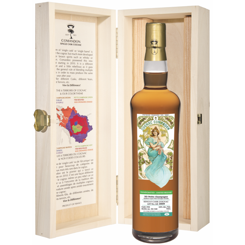 XO Petite Champagne Lot 2009 Single Cask Cognac Comandon édition limitée