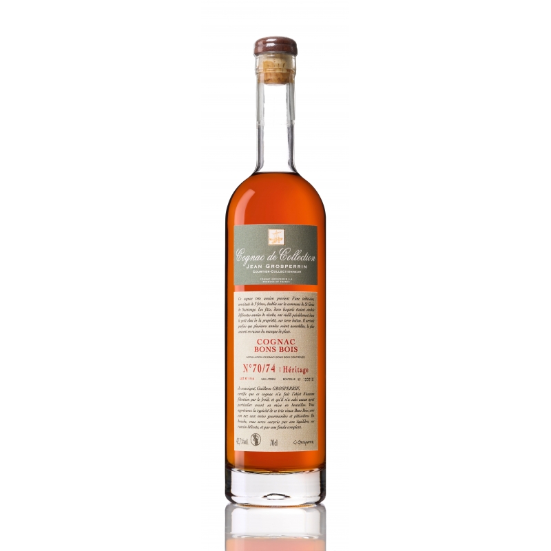Héritage Lot N°70-74 Bons Bois Brut de fût Cognac Grosperrin édition limitée